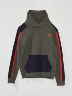 Pullover In Maglia Leggera Con Tasca Marsupio