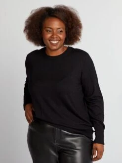 Pullover In Maglia Morbida Ultra Stretch