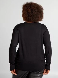 Pullover In Maglia Morbida Ultra Stretch -Kiabi pullover in maglia morbida ultra stretch nero bab95 1 frb4
