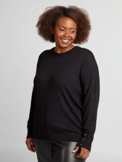 Pullover In Maglia Morbida Ultra Stretch -Kiabi pullover in maglia morbida ultra stretch nero bab95 1 frb5
