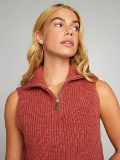Pullover In Maglia Senza Maniche -Kiabi pullover in maglia senza maniche rosso azz89 4 frb4