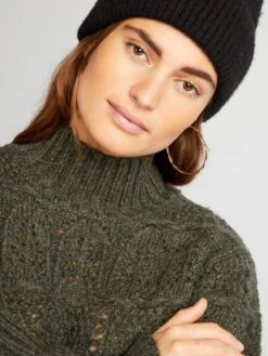 Pullover In Maglia Traforata Con Collo Alto -Kiabi pullover in maglia traforata con collo alto verde bep92 3 frb4