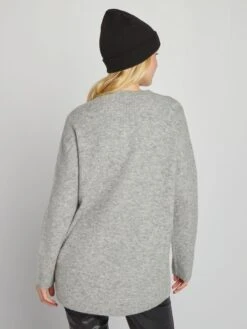 Pullover Lungo In Maglia A Coste -Kiabi pullover lungo in maglia a coste grigio azm99 2 frb3