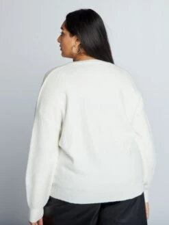 Pullover Scollo A V Con Pizzo -Kiabi pullover scollo a v con pizzo bianco bab44 1 frb5