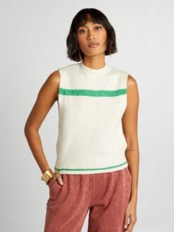 Pullover Senza Maniche -Kiabi pullover senza maniche bianco bnv06 1 frb3