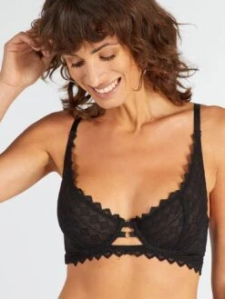 Reggiseno A Balconcino In Pizzo 'Envie De Lingerie' -Kiabi reggiseno a balconcino in pizzo envie de lingerie nero ato99 1 frb5