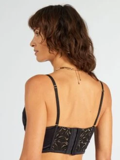 Reggiseno Bustier In Microfibra E Pizzo -Kiabi reggiseno bustier in microfibra e pizzo nero atf03 1 frb4