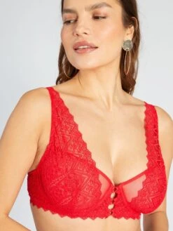 Reggiseno In Tulle E Pizzo Con Lacci 8 Reggiseno In Tulle E Pizzo Con Lacci -Kiabi reggiseno in tulle e pizzo con lacci rosso axl55 1 frb4