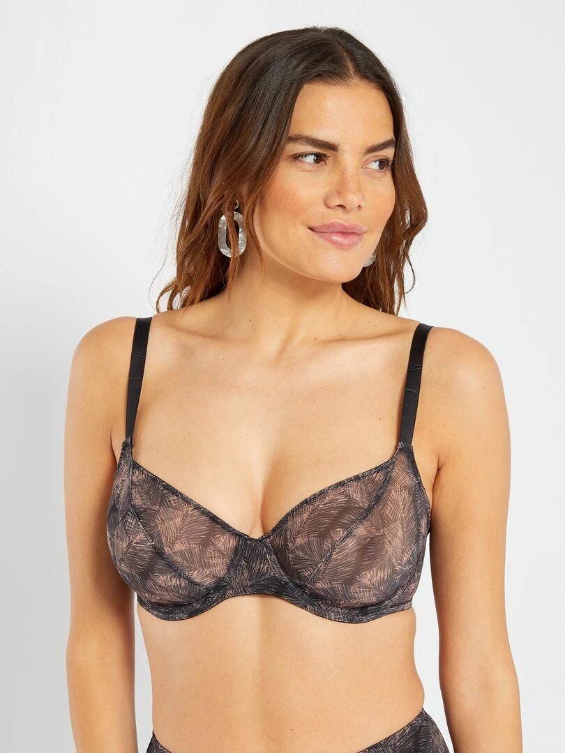 Reggiseno In Tulle Stampato 'Sans Complexe' 3 Reggiseno In Tulle Stampato 'Sans Complexe' - immagine 3