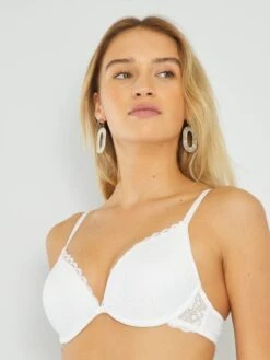 Reggiseno Push-up Pizzo -Kiabi reggiseno push up pizzo bianco yc210 2 frb4