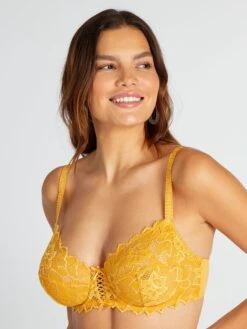 Reggiseno Volumizzante In Pizzo 'Sans Complexe' -Kiabi reggiseno volumizzante in pizzo sans complexe arancione att77 3 frb5