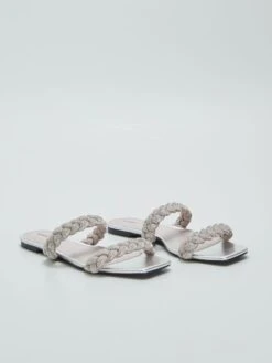 Sandali Bassi Con Strass