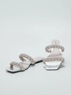 Sandali Bassi Con Strass -Kiabi sandali bassi con strass grigio bat85 1 frb5