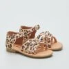 Sandali Con Cinturini Incrociati E Stampa Leopardata