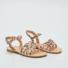 Sandali Con Cinturini Incrociati - Stampa Leopardata