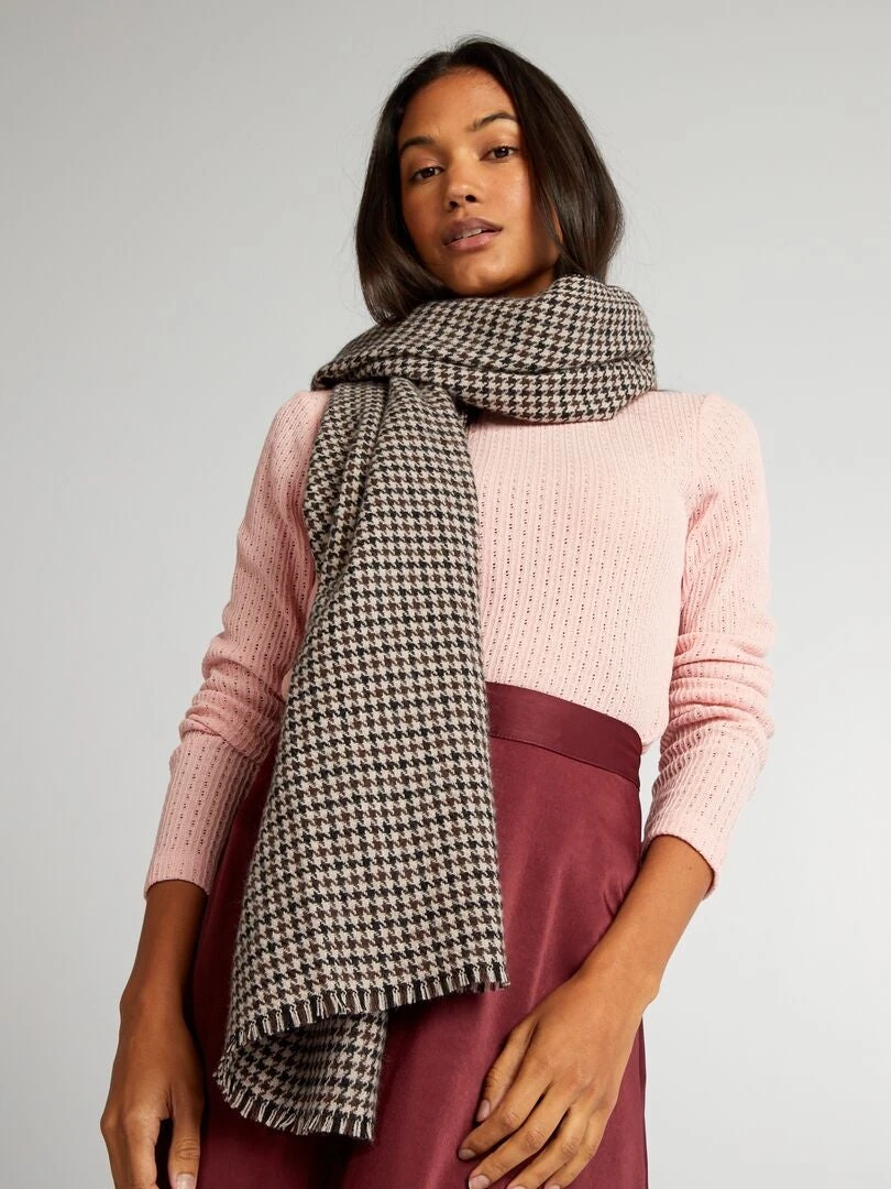 Sciarpa A Quadri Trama E Ordito 3 Sciarpa A Quadri Trama E Ordito - immagine 3