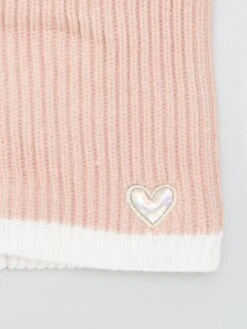 Sciarpa Ad Anello Bicolor Con Cuore Iridato -Kiabi sciarpa ad anello bicolor con cuore iridato rosa axf33 1 frb2