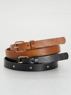 Set Di 2 Cinture -Kiabi set di 2 cinture marrone yg844 3 frb5