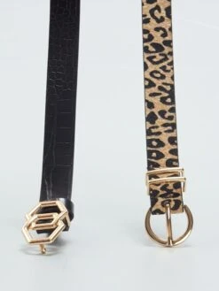 Set Di 2 Cinture Sottili -Kiabi set di 2 cinture sottili nero aes02 1 frb5