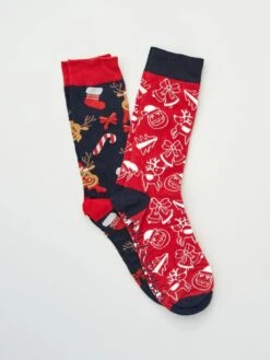 Set Di 2 Paia Di Calzini Con Stampa