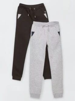 Set Di 2 Pantaloni In Tessuto Felpato -