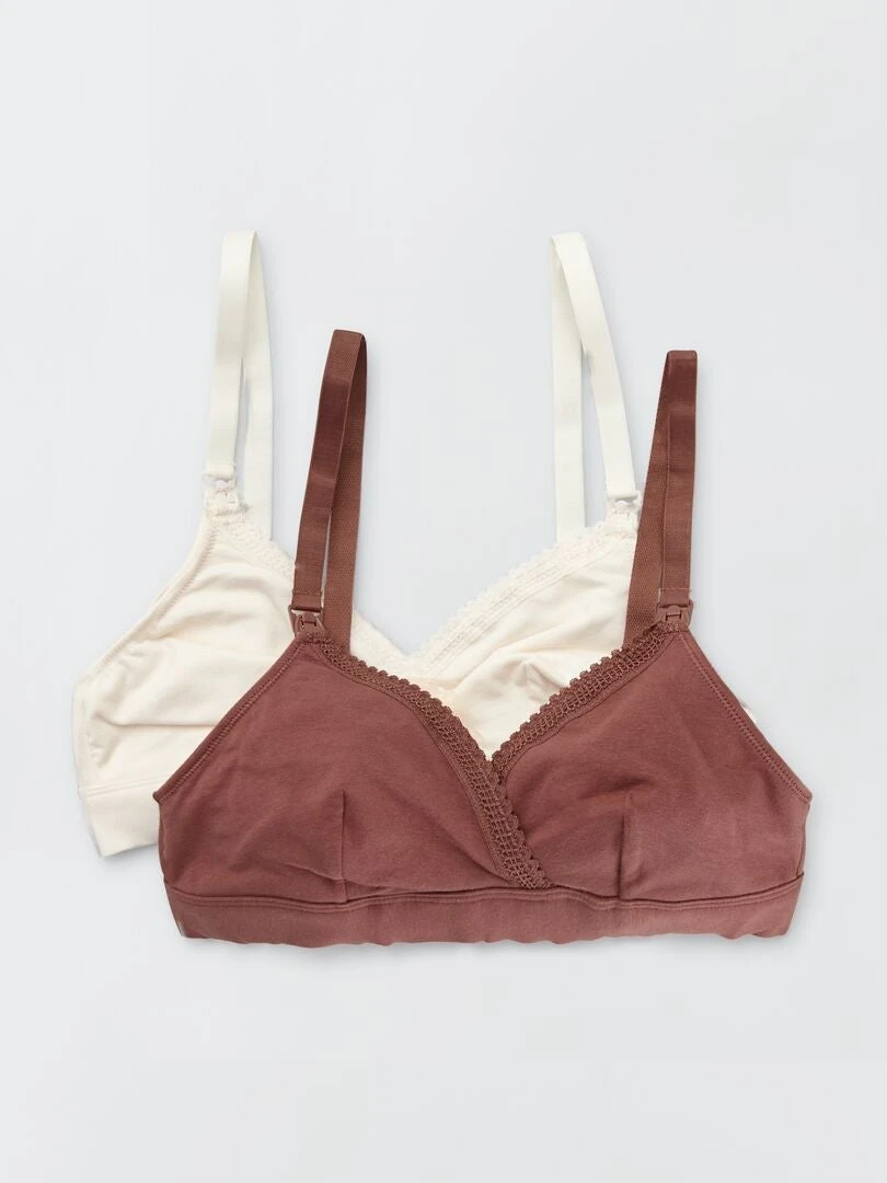 Set Di 2 Reggiseni Per L'allattamento In Cotone 1 Set Di 2 Reggiseni Per L'allattamento In Cotone