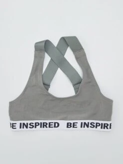 Set Di 2 Reggiseni Sportivi Con Scritta -Kiabi set di 2 reggiseni sportivi con scritta marrone ahd28 1 frb3