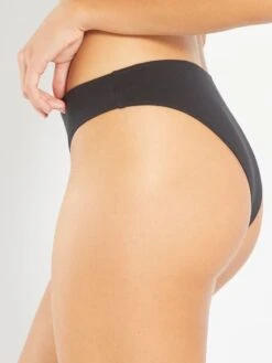 Set Di 2 Tanga In Cotone 10 Set Di 2 Tanga In Cotone -Kiabi set di 2 tanga in cotone nero zc028 1 frb4