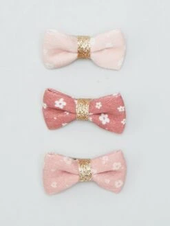 Set Di 3 Mollette Per Capelli Clic-clac Fiocco