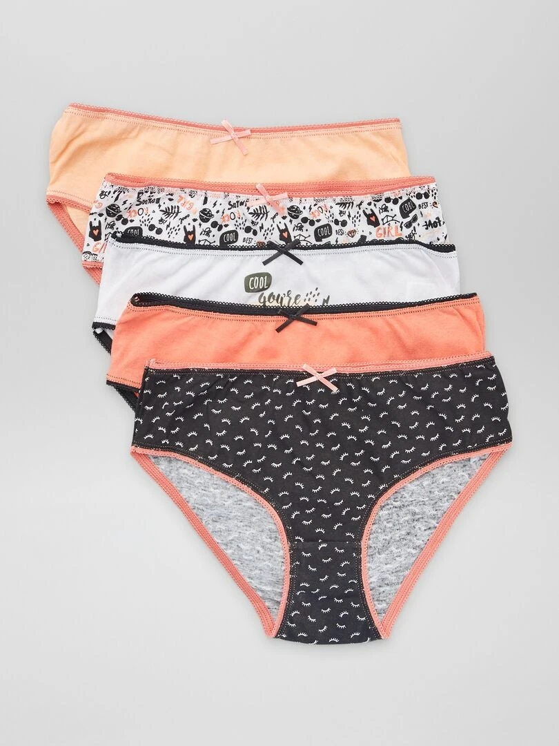 Set Di 5 Slip In Maglia Jersey 1 Set Di 5 Slip In Maglia Jersey