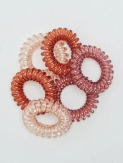 Set Di 6 Elastici Per Capelli A Spirale