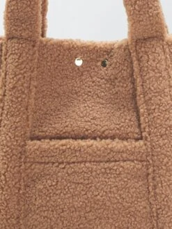 Shopping Bag In Sherpa -Kiabi shopping bag in sherpa marrone axi75 2 frb6