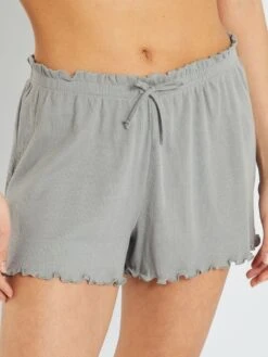 Shorts Del Pigiama In Maglia A Coste