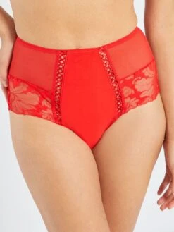 Slip A Vita Alta In Pizzo 'Sans Complexe' -Kiabi slip a vita alta in pizzo sans complexe rosso atu25 1 frb2