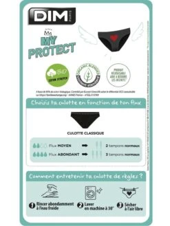 Slip Assorbente 'DIM' - Flusso Abbondante -Kiabi slip assorbente dim flusso abbondante nero zo852 1 frb4