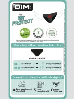 Slip Assorbente 'DIM' - Flusso Medio -Kiabi slip assorbente dim flusso medio nero zo848 1 frb4