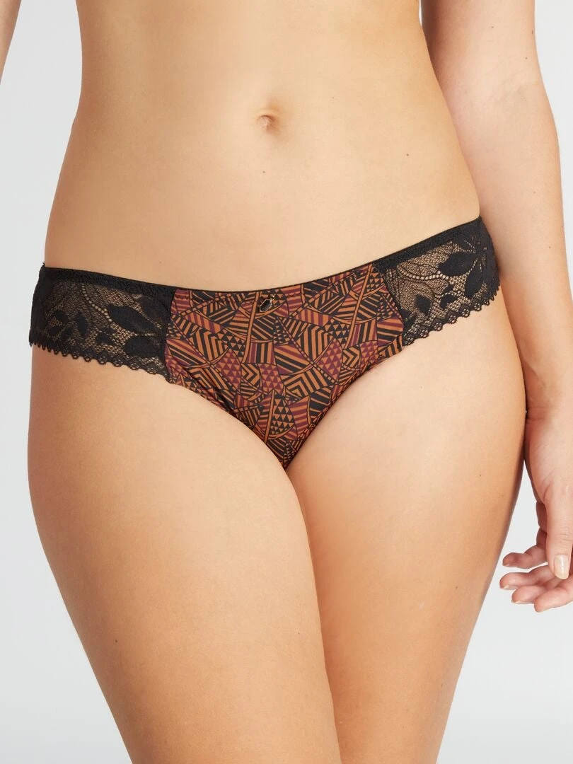 Slip In Microfibra E Pizzo 'Envie De Lingerie' 2 Slip In Microfibra E Pizzo 'Envie De Lingerie' - immagine 2