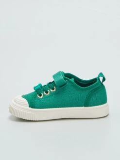 Sneakers In Tela Con Chiusure A Strappo -Kiabi sneakers in tela con chiusure a strappo verde bav35 1 frb4