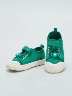 Sneakers In Tela Con Chiusure A Strappo -Kiabi sneakers in tela con chiusure a strappo verde bav35 1 frb5