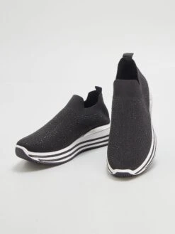 Sneakers Slip-on In Mesh -Kiabi sneakers slip on in mesh nero ayx94 1 frb5