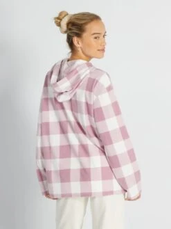 Sopra Del Pigiama In Flanella -Kiabi sopra del pigiama in flanella biancorosa auc71 1 frb3