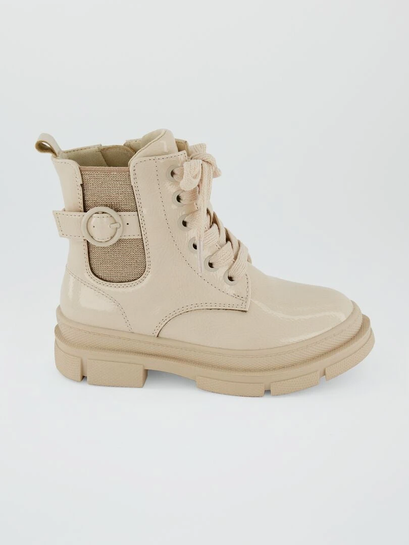 Stivali Stringati Con Suola Tassellata 2 Stivali Stringati Con Suola Tassellata - immagine 2