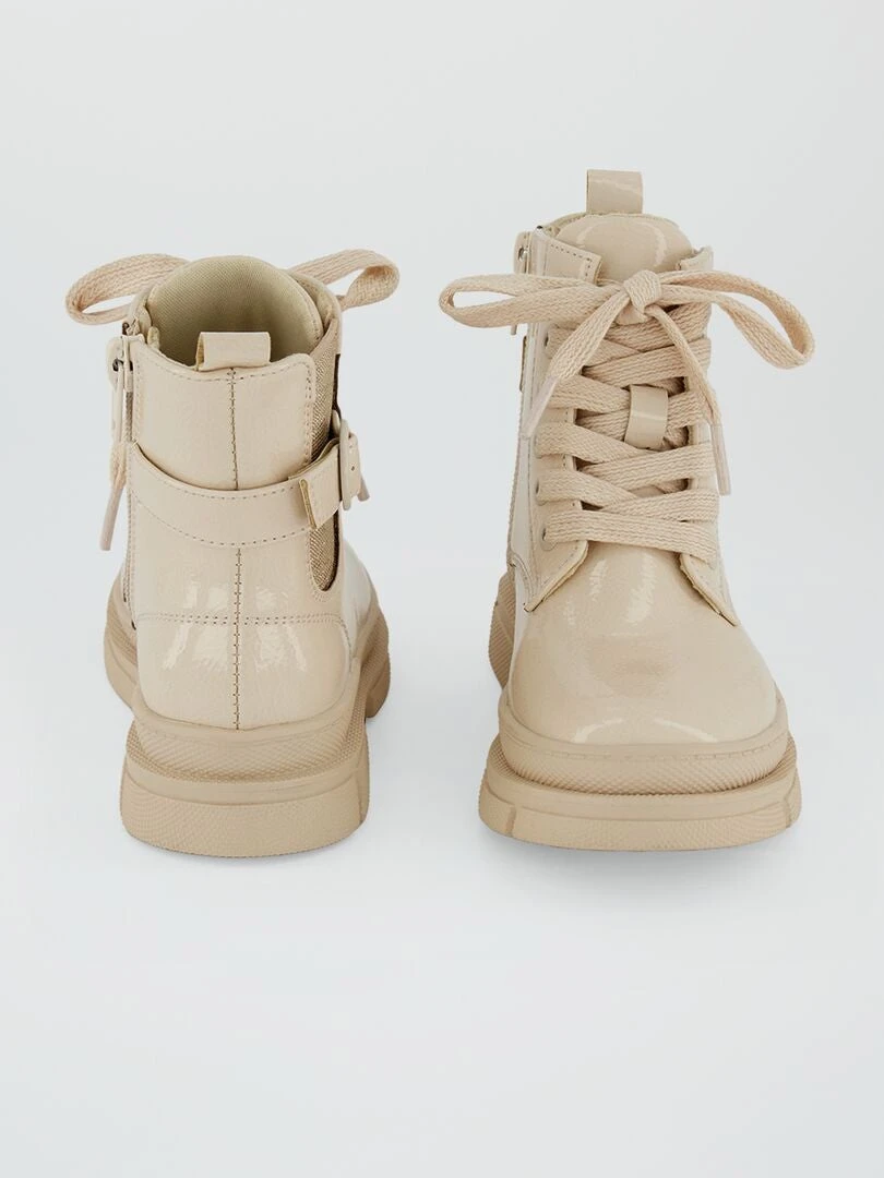 Stivali Stringati Con Suola Tassellata 3 Stivali Stringati Con Suola Tassellata - immagine 3