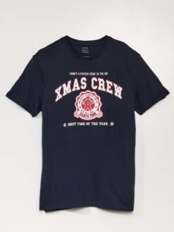 T-shirt A Maniche Corte Con Stampa 'Noël'