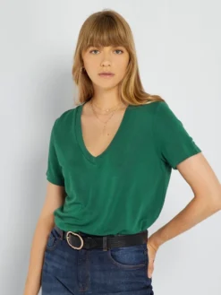 T-shirt A Maniche Corte In Tessuto Morbido