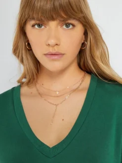 T-shirt A Maniche Corte In Tessuto Morbido -Kiabi t shirt a maniche corte in tessuto morbido verde acx65 3 frb3