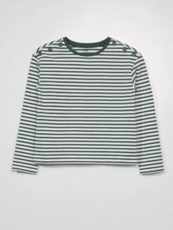 T-shirt A Maniche Lunghe Con Stampa A Righe