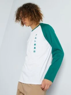 T-shirt A Maniche Lunghe Con Stampa