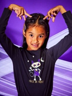 T-shirt A Maniche Lunghe Con Stampa Halloween