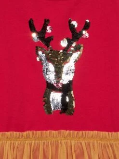 T-shirt A Maniche Lunghe + Volant -Kiabi t shirt a maniche lunghe volant rosso auc38 1 frb3